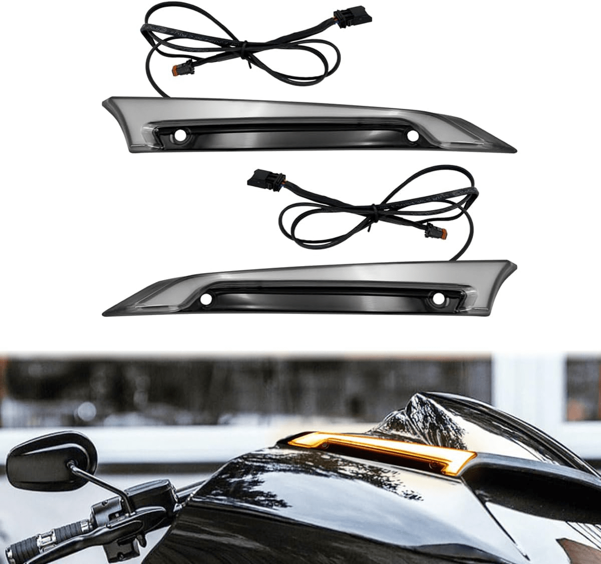 Eagle Lights HALOS LED Windshield Turn Signal and Running Light for 2015+ Harley-Davidson® Road Glide