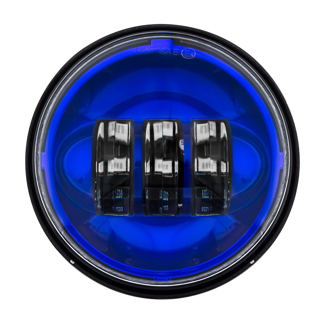 Eagle Lights Color Matched 4.5" Red and Blue LED Passing Lamp Kit for Harley-Davidson® and Others