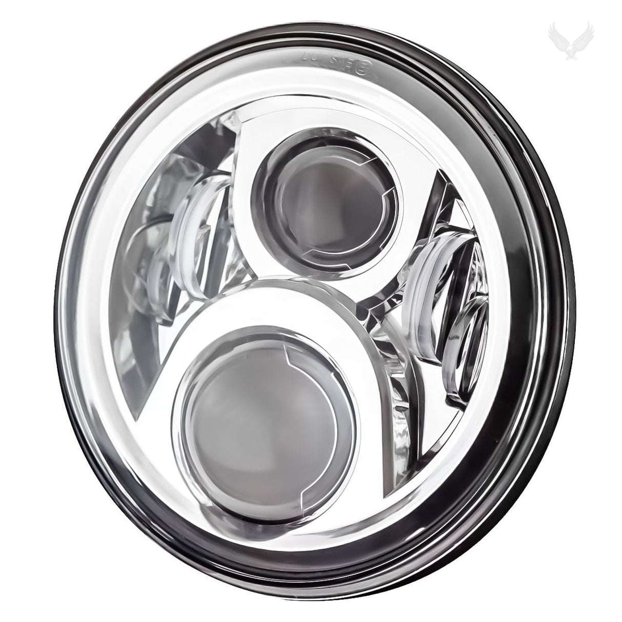 Eagle Lights 7" LED Headlight For Harley-Davidson® and Indian® Motorcycles - Chrome / Generation II