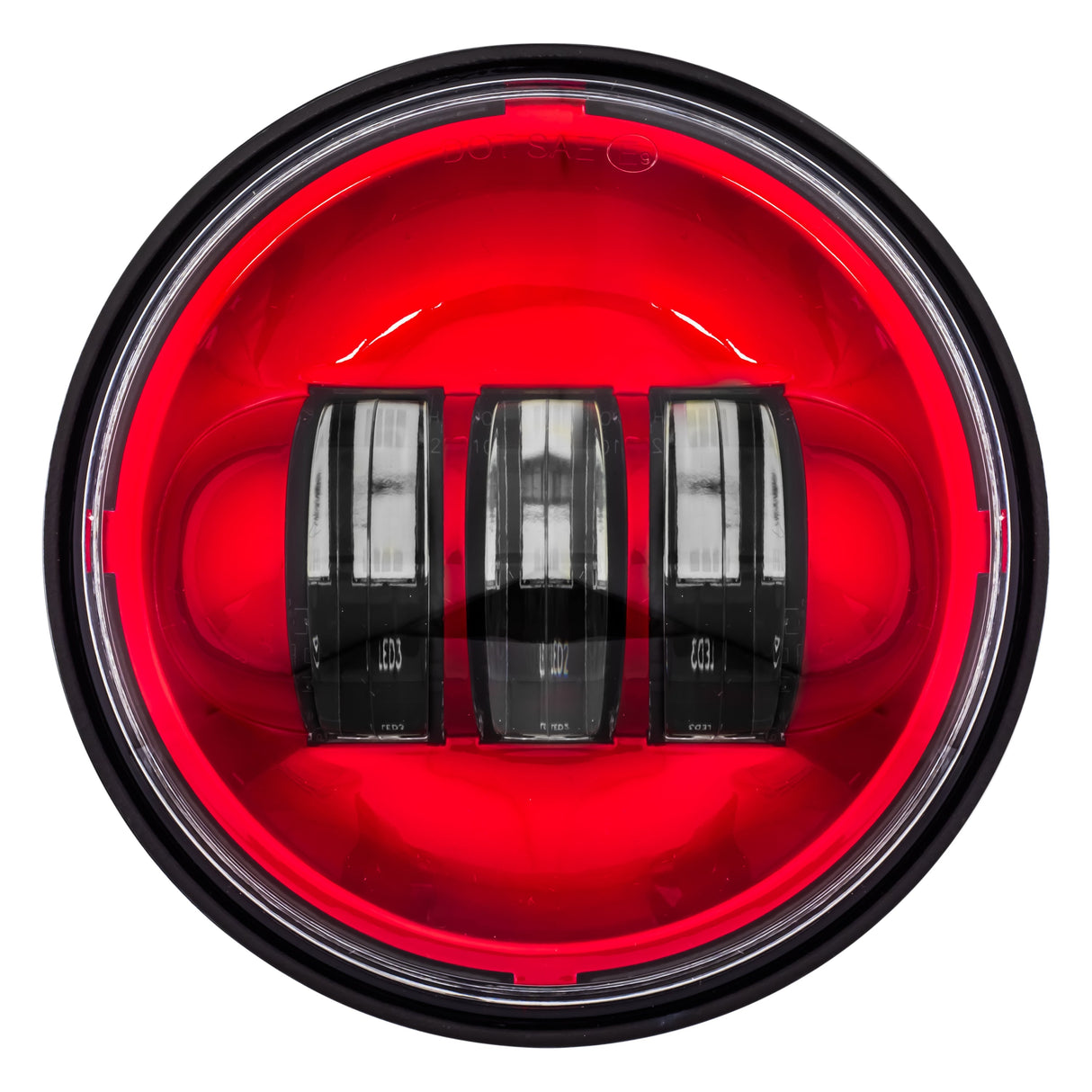 Eagle Lights Color Matched 4.5" Red and Blue LED Passing Lamp Kit for Harley-Davidson® and Others