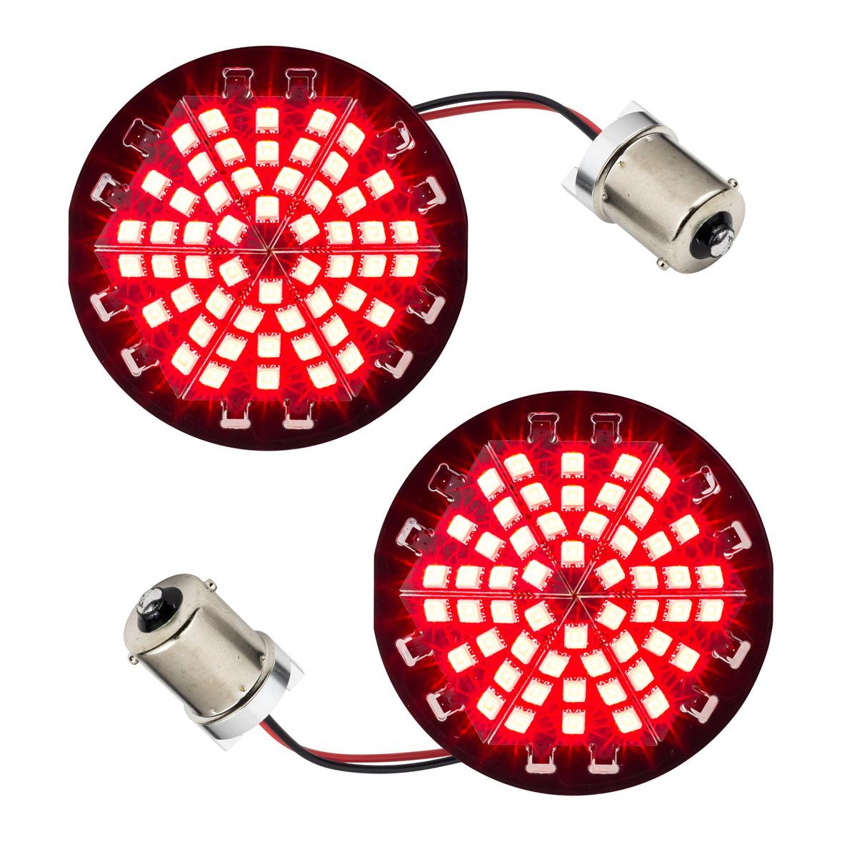 Eagle Lights Midnight Edition Generation III Front and Rear LED Turn Signals Kit for Harley-Davidson® Motorcycles - 1157 Front / 1156 Red Rear