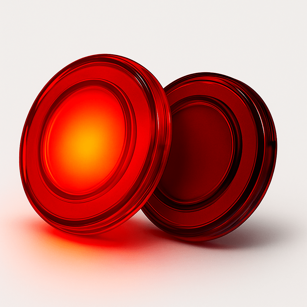 Eagle Lights HALOS 2" Rear LED Turn Signals for Harley-Davidson® Motorcycles - 1157 Base / Red Lens