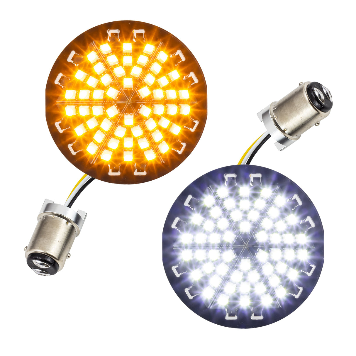 Eagle Lights Midnight Edition Generation III Front and Rear LED Turn Signals Kit for Harley-Davidson® Motorcycles - 1157 Front / 1156 Red Rear