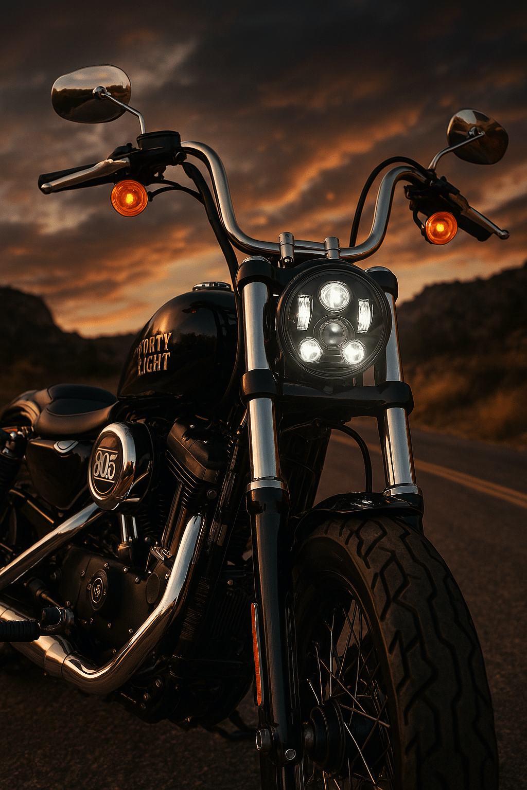 Eagle Lights 5 3/4" LED Headlight Kit for Harley-Davidson® and Indian® Motorcycles - Generation III