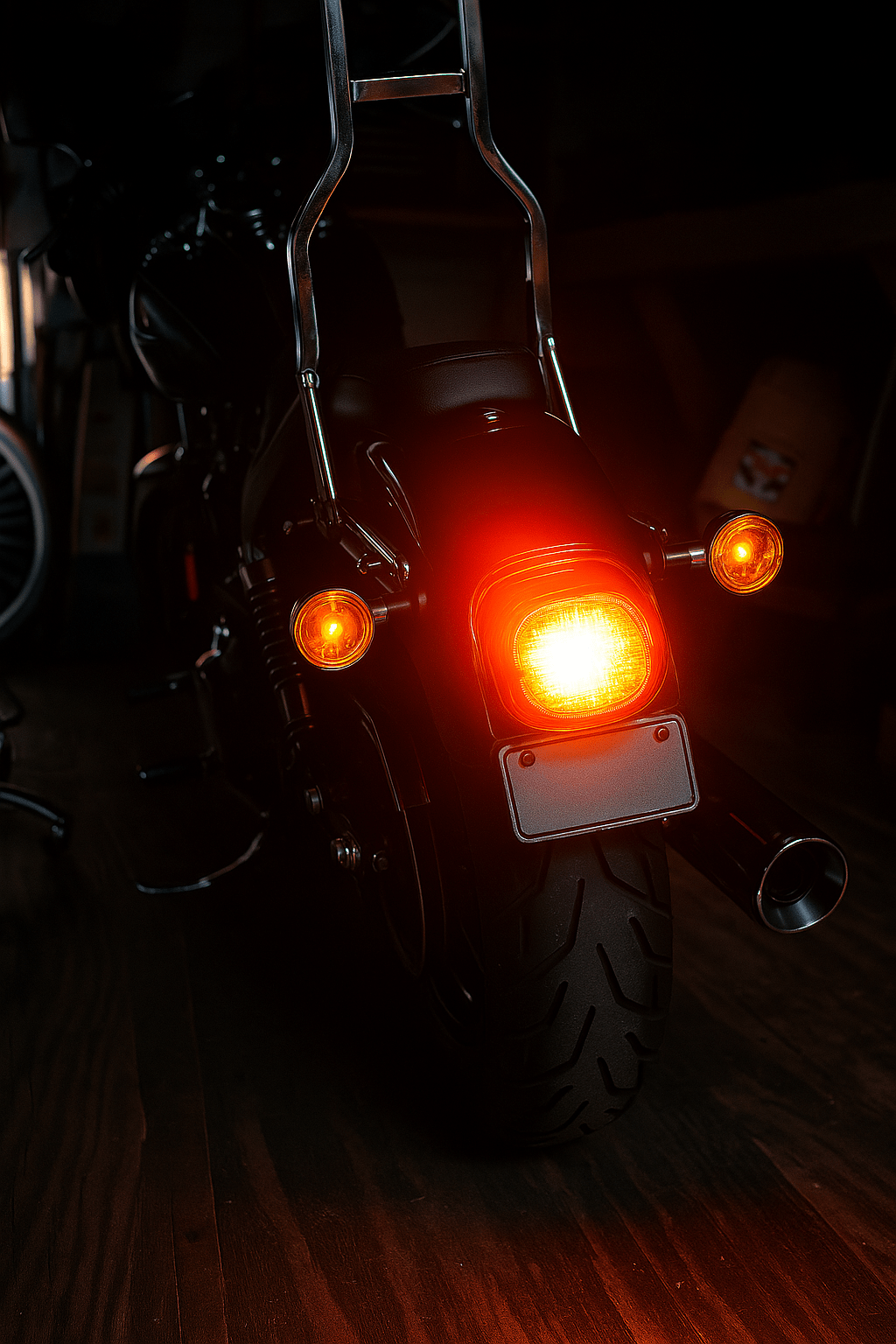 Eagle Lights Flashing Strobe Layback LED Tail Brake Light Kit for Harley-Davidson®