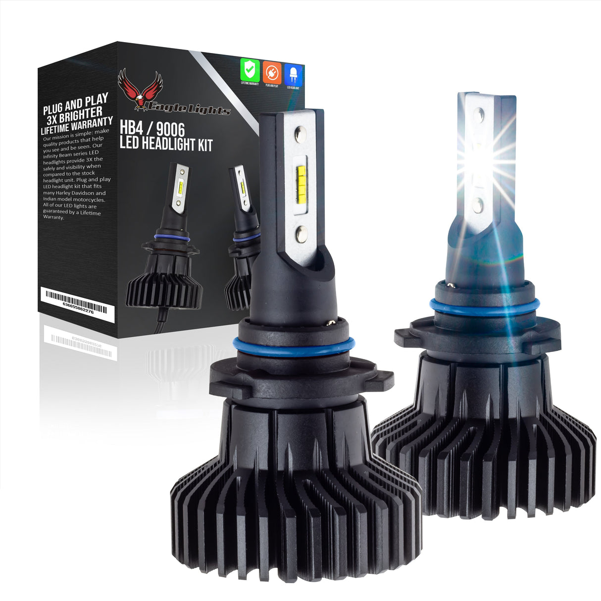 Eagle Lights Infinity Beam HB4 / 9006 LED Headlight Bulb - 2 Pack