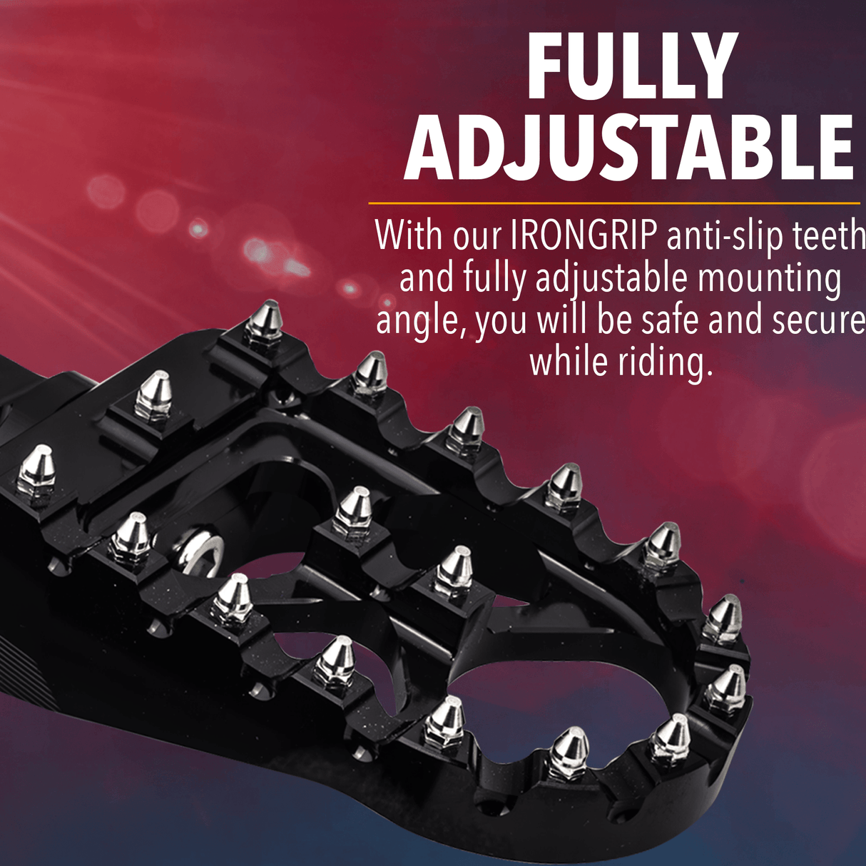 Eagle Lights IRONGRIP MX Style Passenger Foot Pegs for Harley-Davidson® Softail Motorcycles