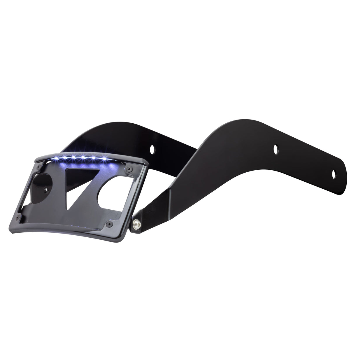 Eagle Lights Curved Laydown License Plate Mount Relocation Bracket for Harley-Davidson® Low Rider S / ST / El Diablo