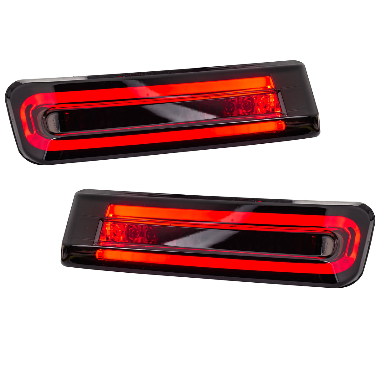 Eagle Lights HALOS Saddlebag LED Tail Lights with Turn Signals, Running Lights and Brake Lights for 2023.5 to Current Harley-Davidson® Touring and CVO Models
