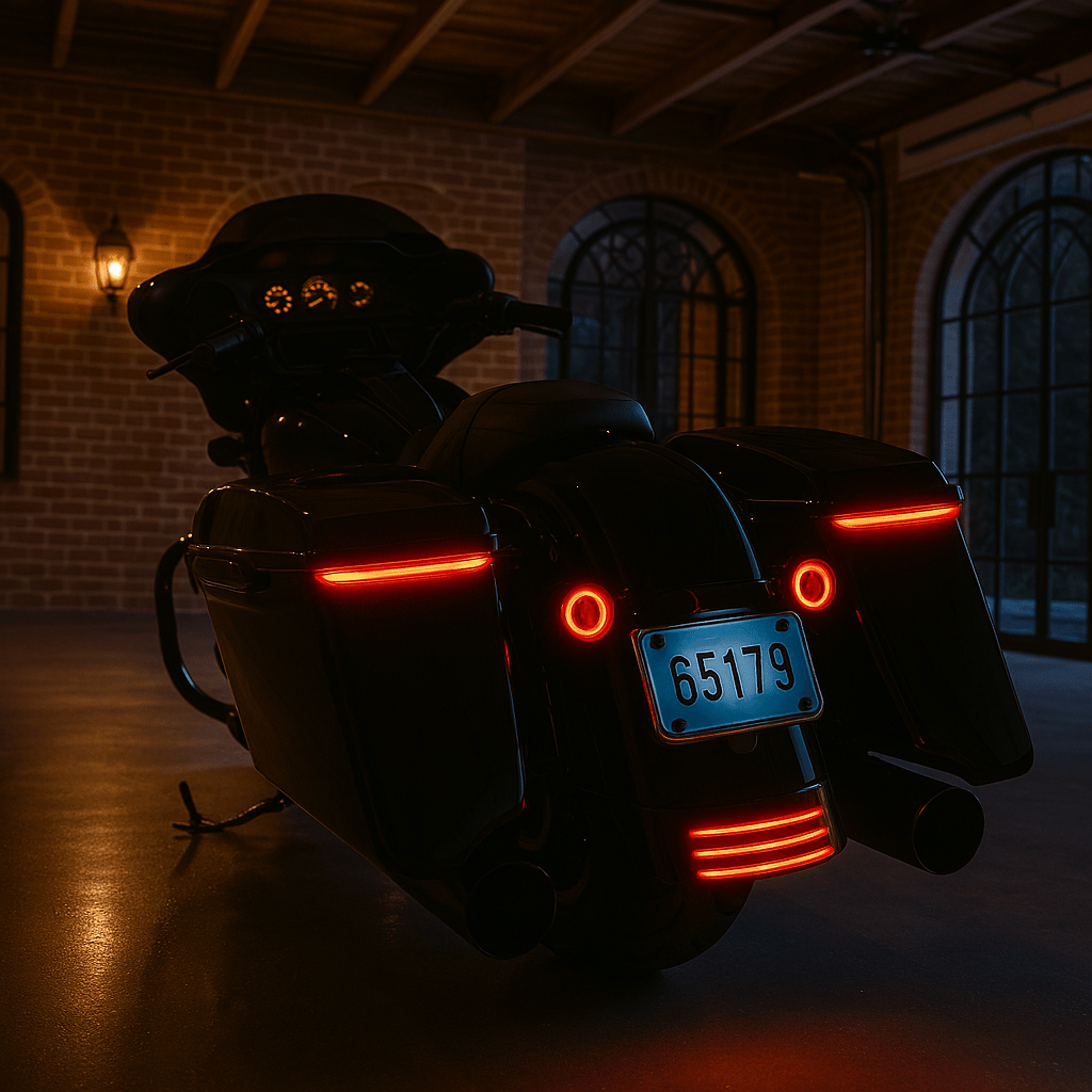 Eagle Lights Low Profile Saddlebag LED Tail Lights with Sequential Turn Signals, Running Lights and Brake Lights for 2014 to Current Harley-Davidson® Touring Models