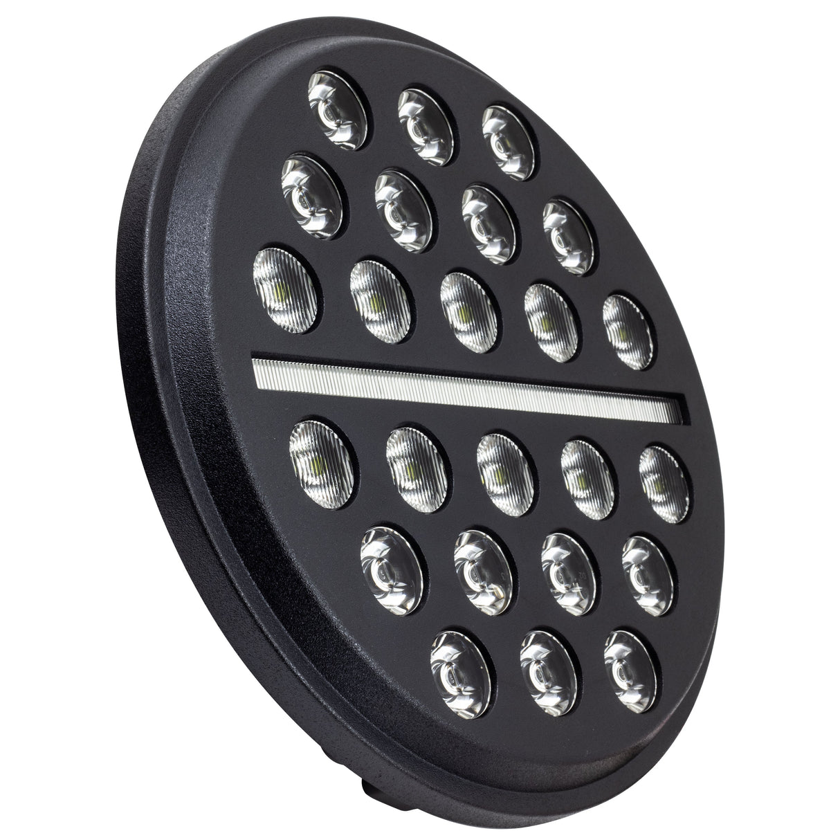 Eagle Lights 7" SLIM LINE Multi LED Projection Headlight - Black - Fits All 7" Harley-Davidson® and Indian® Headlight Buckets