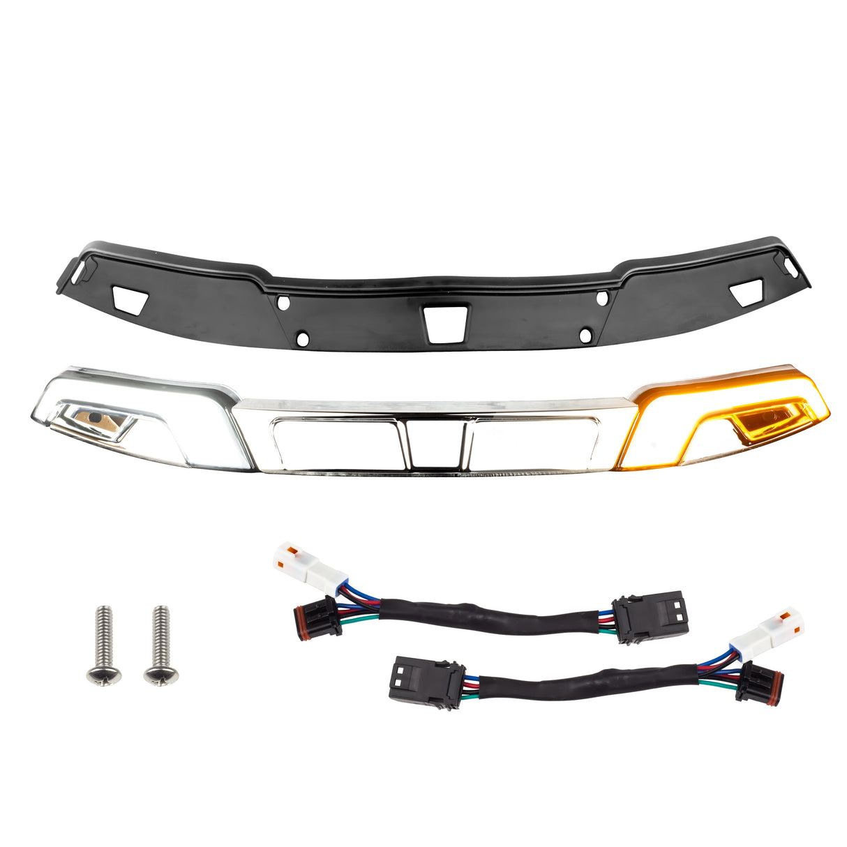 Eagle Lights HALOS LED Windshield Trim with White Running Lights & Amber Turn Signals for Harley-Davidson® Batwing Fairings, 2014 - Current Street Glide & Electra Glide models