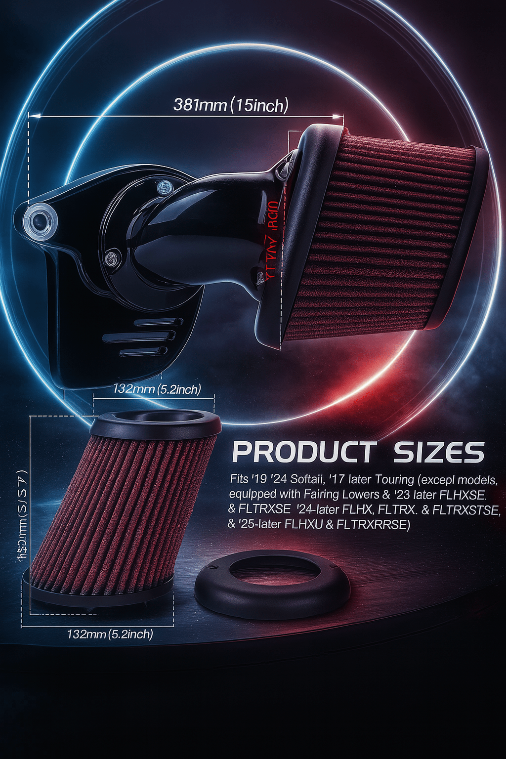 Eagle Lights TORQUE BREATHER Air Cleaner for 2017 to Current Harley-Davidson® Touring and Softail Models