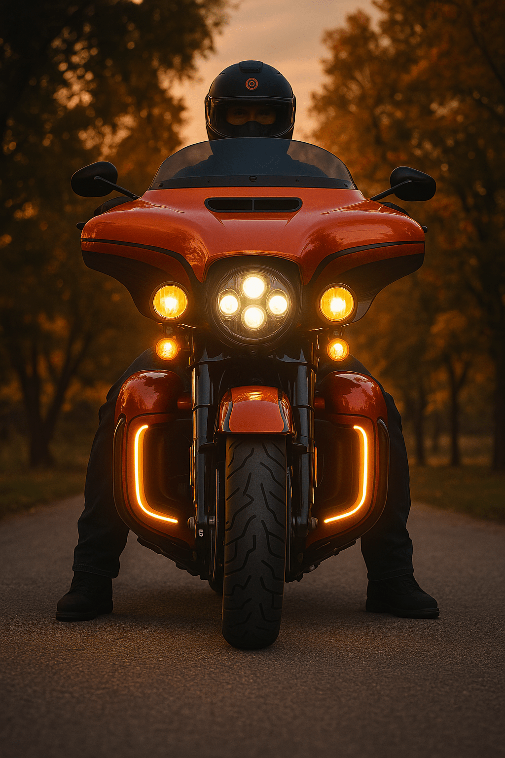 Eagle Lights SUNBURST Lower Fairing Grill LED Lights for 1996 - 2013 Harley Davidson® Motorcycles