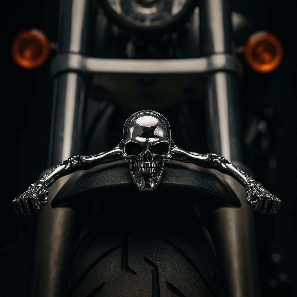 Eagle Lights SKULLRIDER Headlight and Fender Skull Figurehead for Harley-Davidson® and Indian Motorcycles