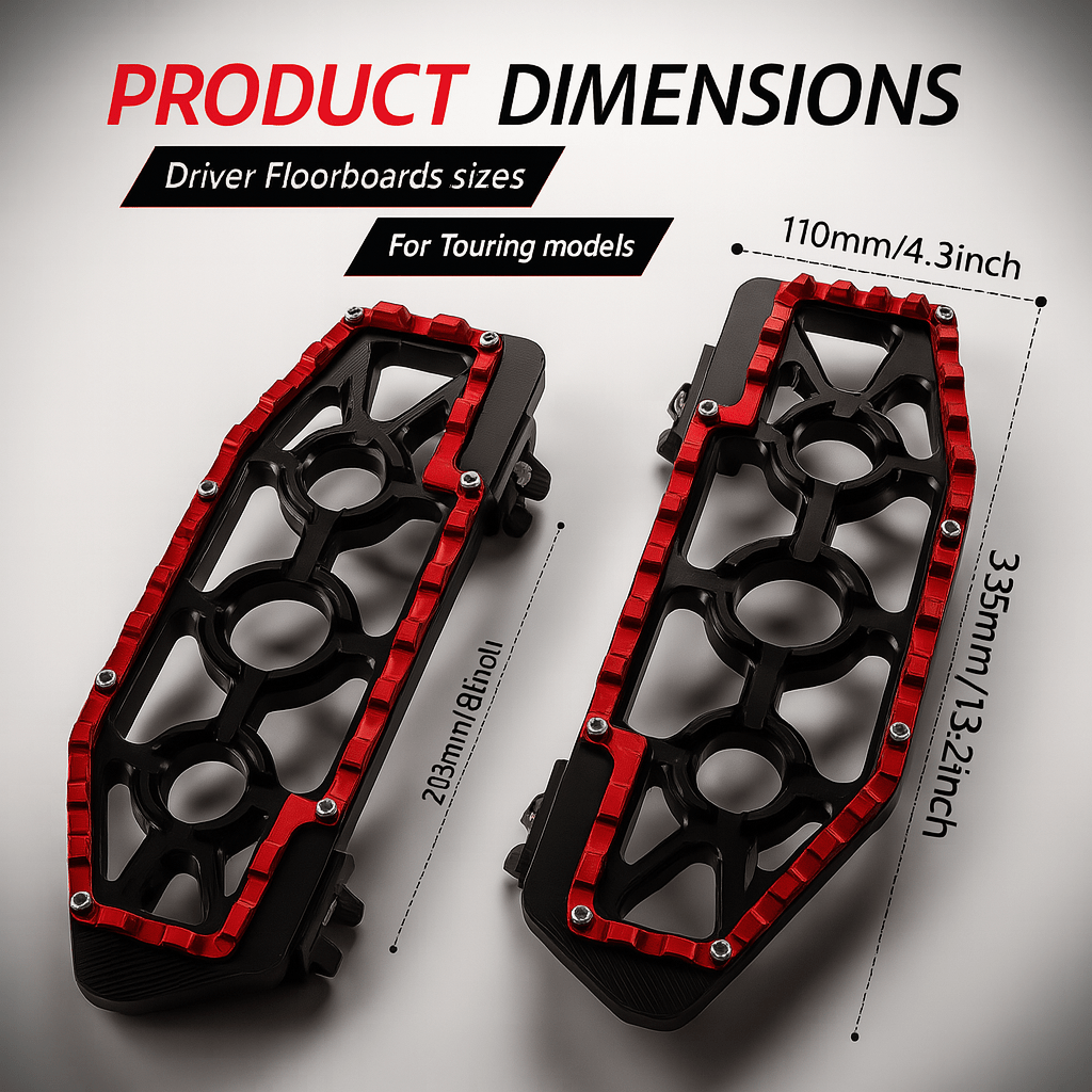 Eagle Lights REDLINE MX Floorboards for 2014 - 2025 Harley-Davidson® Touring Models