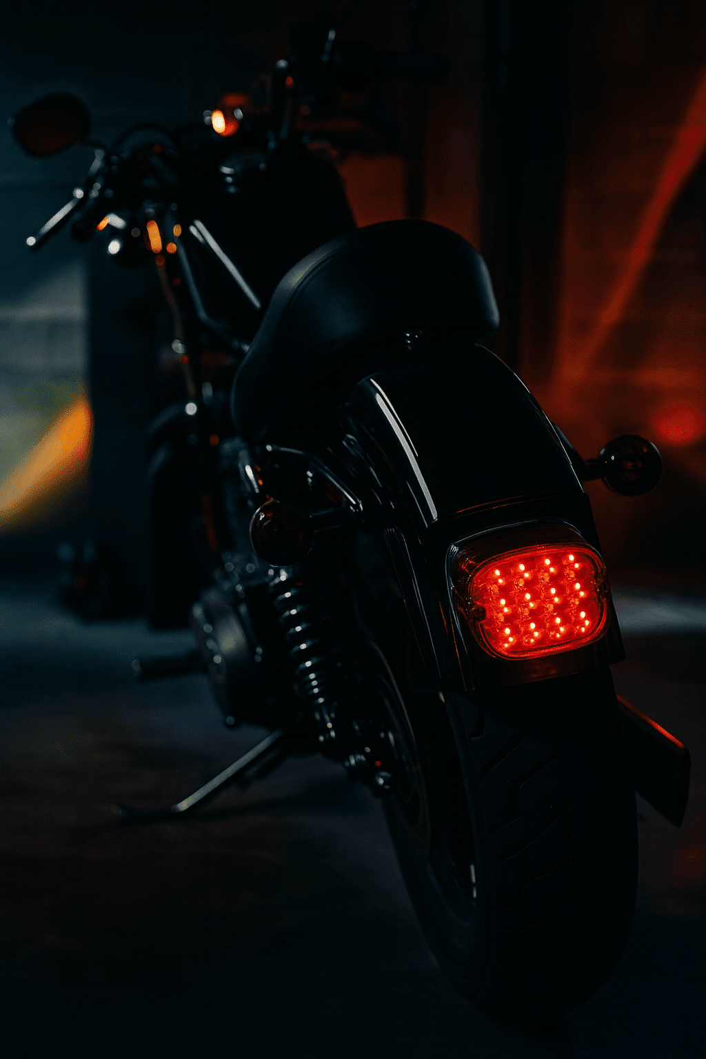 Eagle Lights Rear Layback LED Taillamp with Built in Turn Signals for Harley-Davidson® Motorcycles