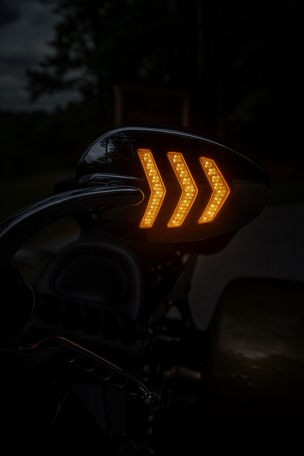 Eagle Lights SIGNALSIGHT LED Mirror with Turn Signals for Harley-Davidson® Softail, Dyna and Touring Models - Pair