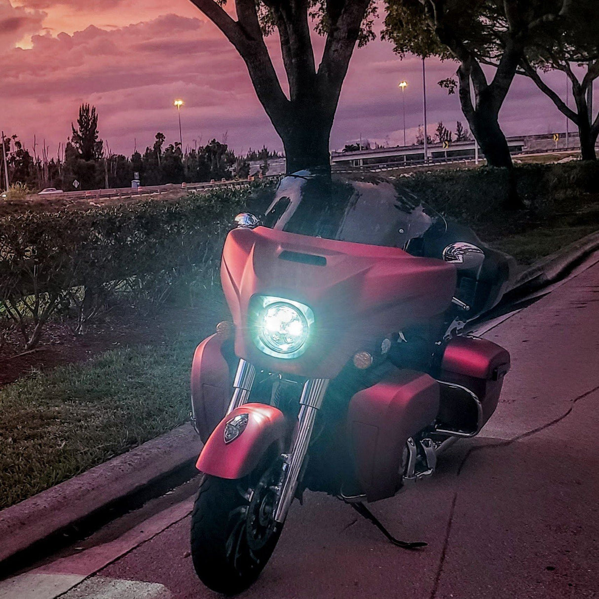 Eagle Lights 7" LED Headlight Kit for Harley-Davidson® and Indian® Motorcycles - Generation III / Chrome