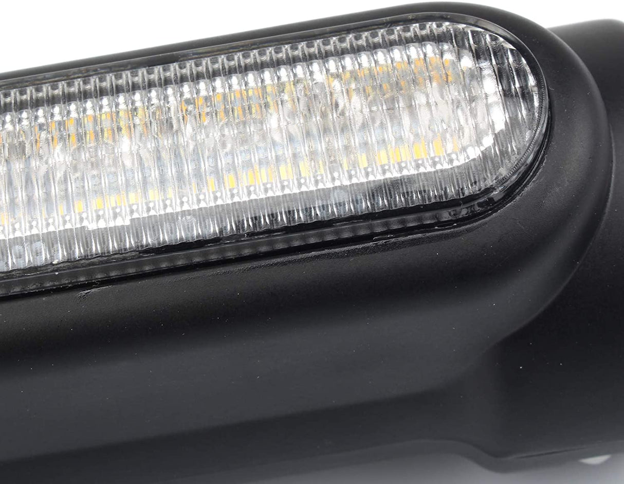 Eagle Lights Motorcycle Highway Bar Light Switchback Driving Lights DRL Turn Signal (White Amber LED for Crash Bars Harley-Davidson® Touring Bikes)