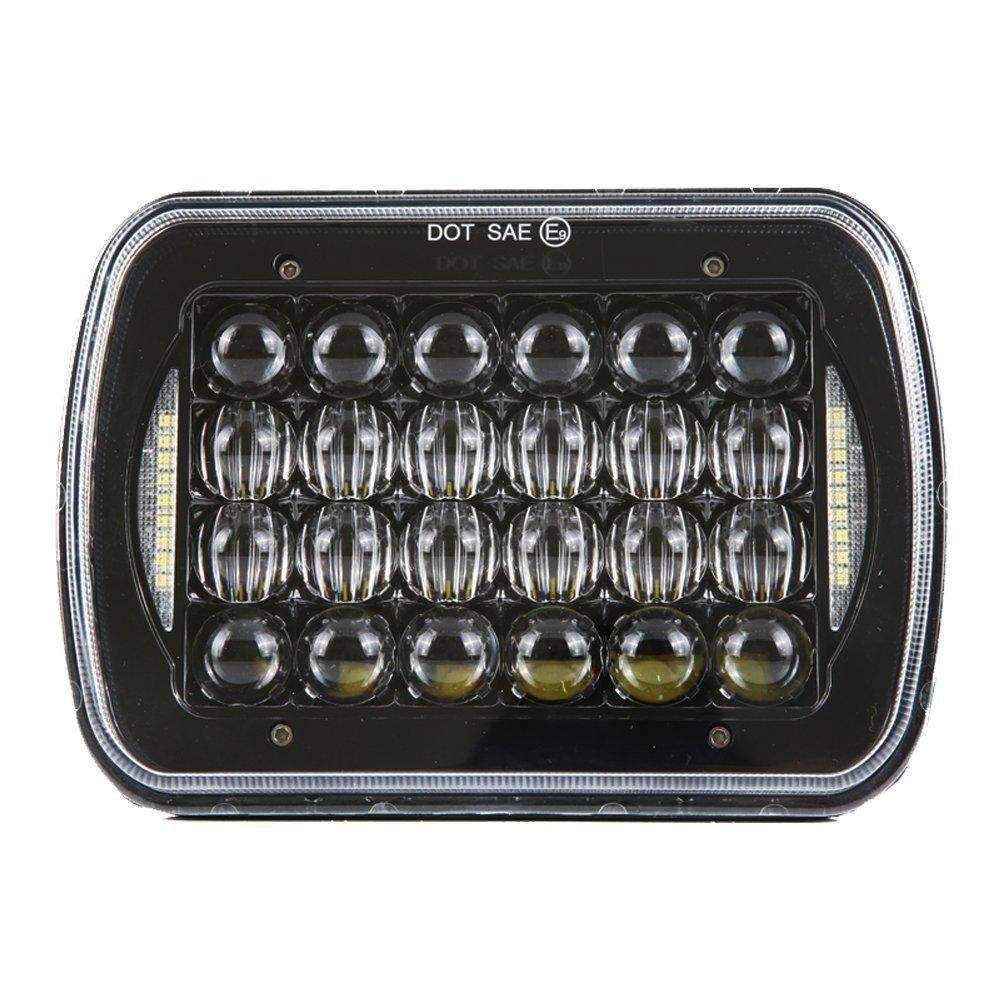 5 X 7 LED Headlights - Eagle Lights 5736B-2 Multi LED 5 X 7 / 6 X 7 Projection Headlight With DRL (H6054 H5054 H6054LL 69822 6052 6053 H6014 H6052)