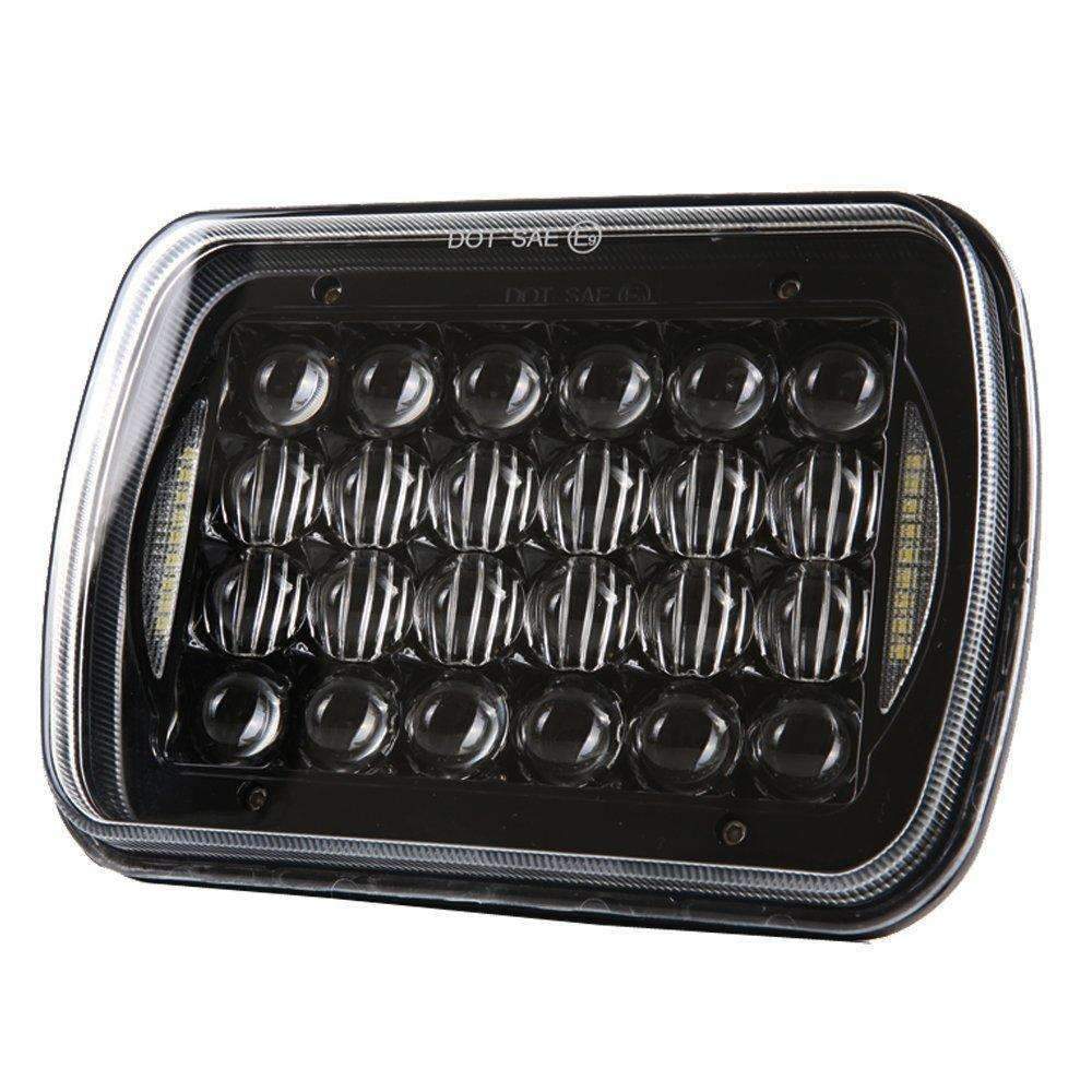 5 X 7 LED Headlights - Eagle Lights 5736B-2 Multi LED 5 X 7 / 6 X 7 Projection Headlight With DRL (H6054 H5054 H6054LL 69822 6052 6053 H6014 H6052)