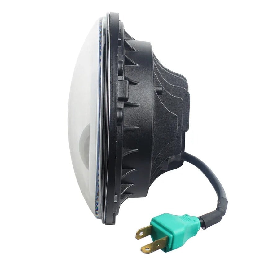 Eagle Lights 7" LED Headlight with LED Halo Ring for Harley-Davidson® and Indian® Motorcycles - Generation I / Chrome Kit