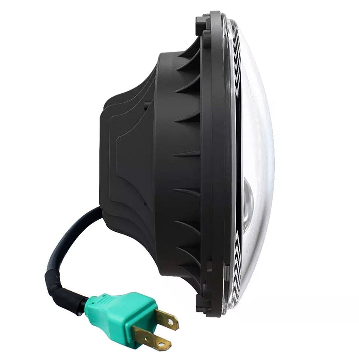 Eagle Lights 7" LED Headlight with LED Halo Ring for Harley-Davidson® and Indian® Motorcycles - Generation II / Black Kit