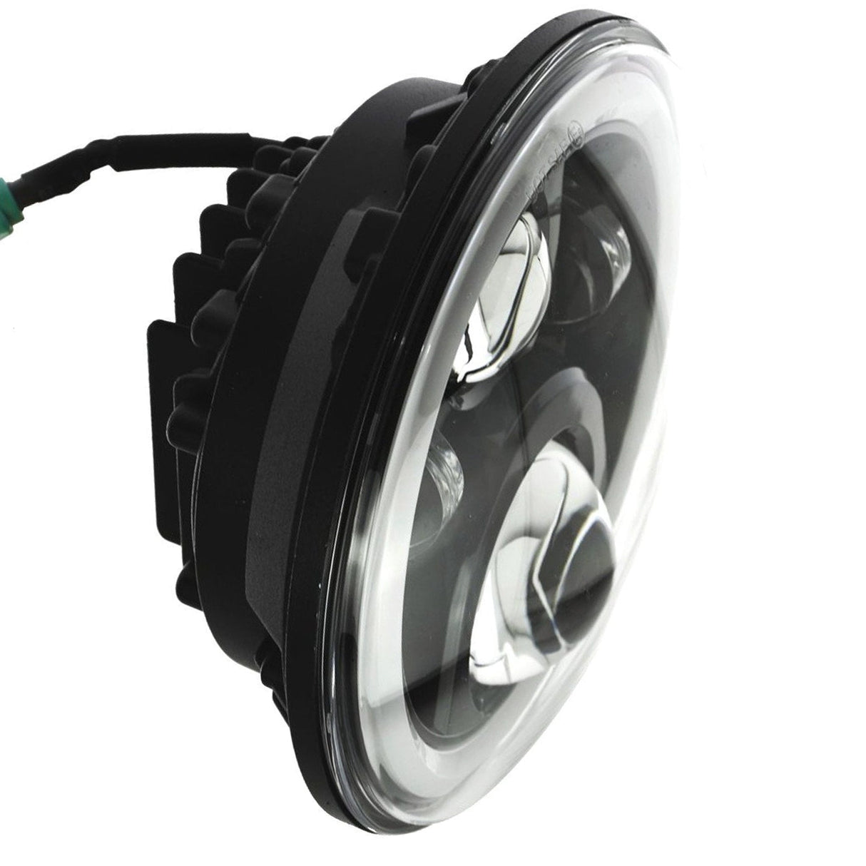 Eagle Lights 7" LED Headlight with LED Halo Ring for Harley-Davidson® and Indian® Motorcycles - Generation II / Black Kit