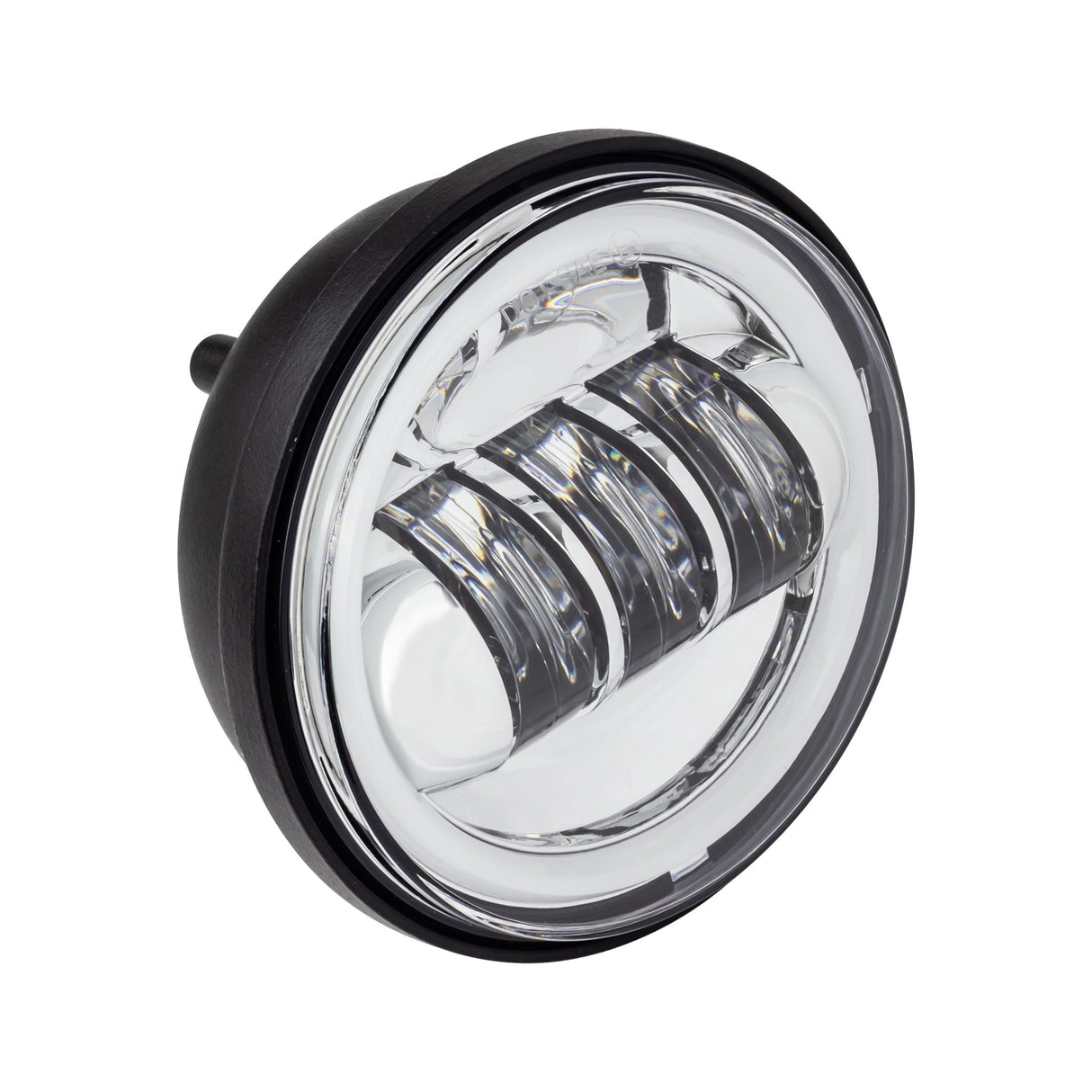 Eagle Lights 7" LED Headlight and 4.5" LED Passing Light Kit with Halo Rings for Harley-Davidson® & Indian® Motorcycles - Generation III / Chrome / Halo Ring