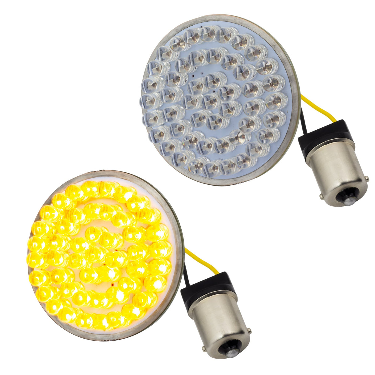 Eagle Lights 2" Rear LED Turn Signals for Harley-Davidson® Motorcycles- Generation I / 1156 Base / Amber