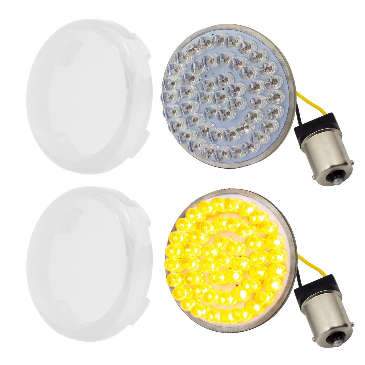 Eagle Lights 2" Rear LED Turn Signals for Harley-Davidson® Motorcycles- Generation I / 1156 Base / Amber