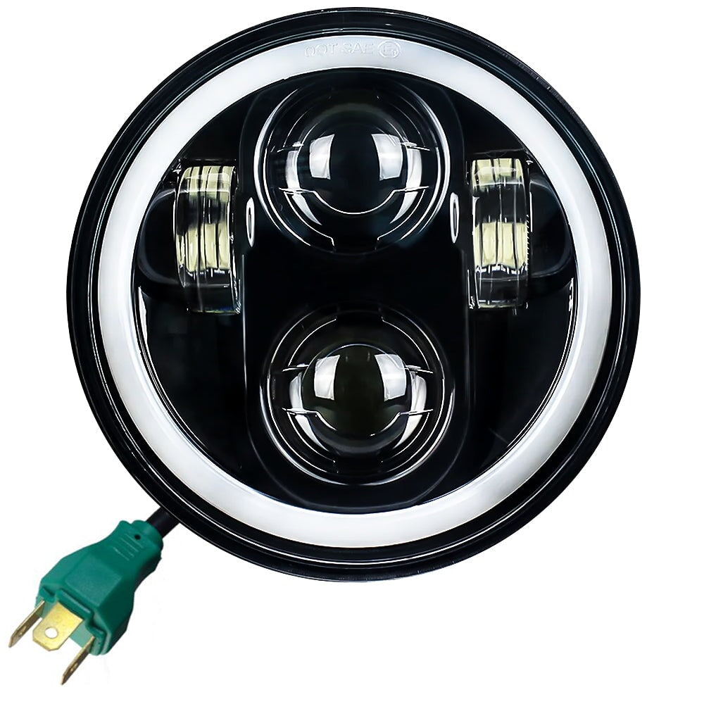 Eagle Lights 5 3/4" LED Headlight Kit with Halo Ring for Harley-Davidson® and Indian® Motorcycles - Generation II