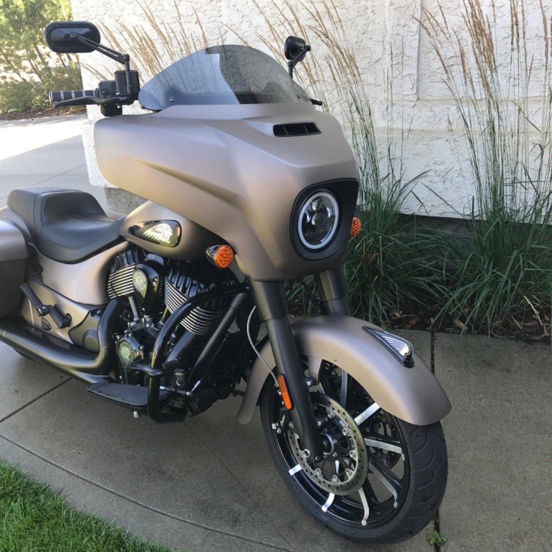 Eagle Lights 7" LED Headlight Kit with Halo Ring for Harley-Davidson® and Indian® Motorcycles - Generation III / Black