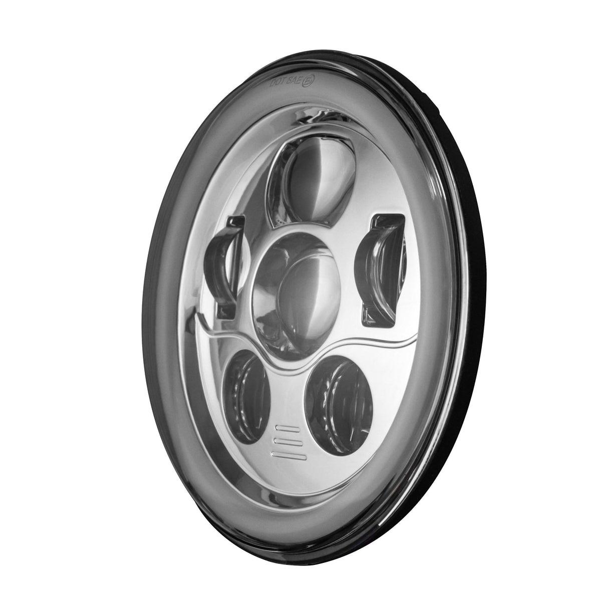 Eagle Lights 7" LED Headlight Kit with Halo Ring for Harley-Davidson® and Indian® Motorcycles - Generation III / Chrome