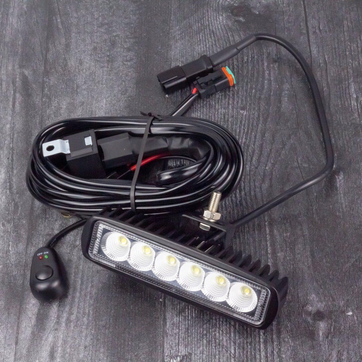 Eagle Lights Elite Series 6" LED Light Bar with Plug and Play Harness for Harley-Davidson® Softail and Dyna Models - 2500Lm, Flood Pattern - Harness Included