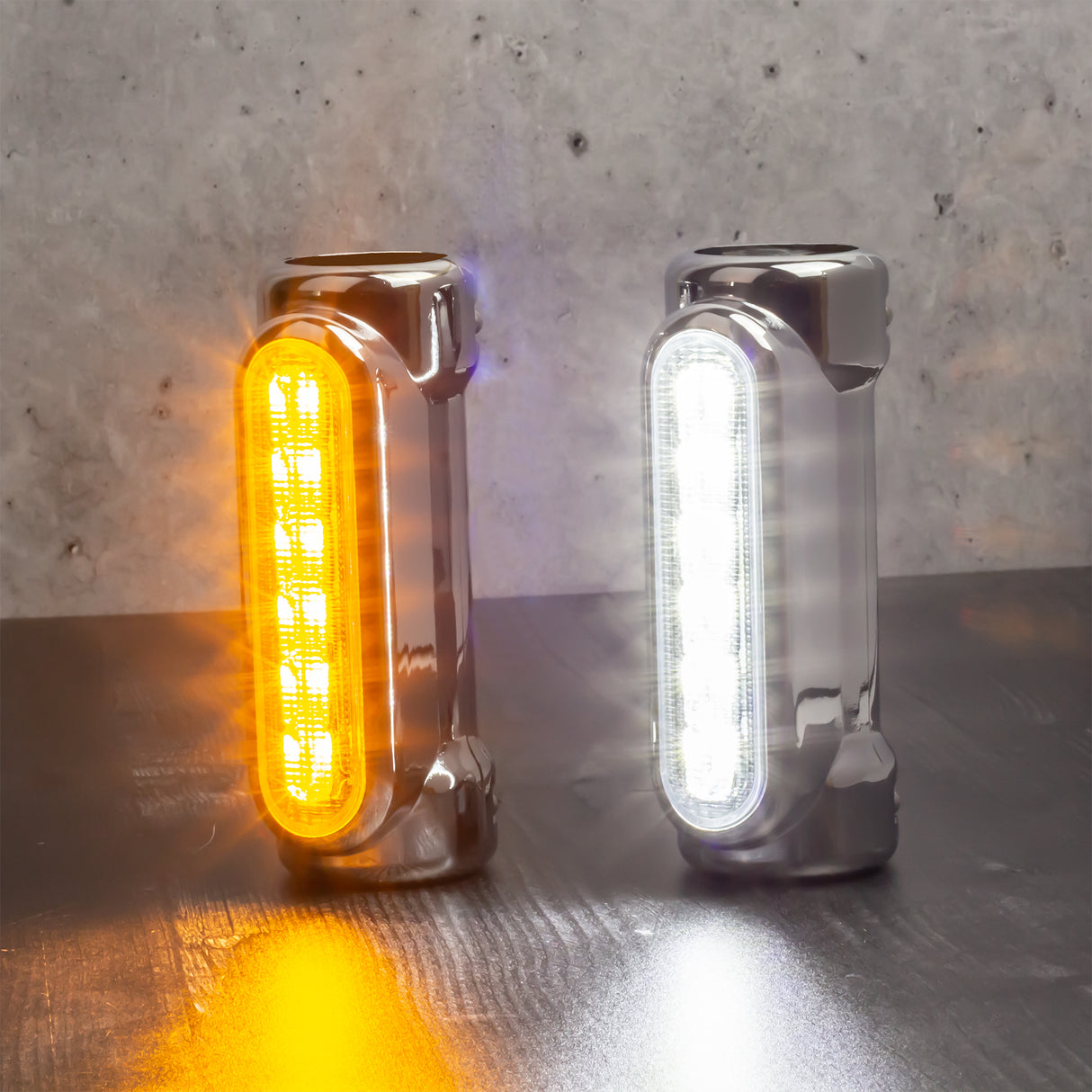 Eagle Lights Motorcycle Highway Bar Light Switchback Driving Lights DRL Turn Signal (White Amber LED for Crash Bars Harley-Davidson® Touring Bikes)