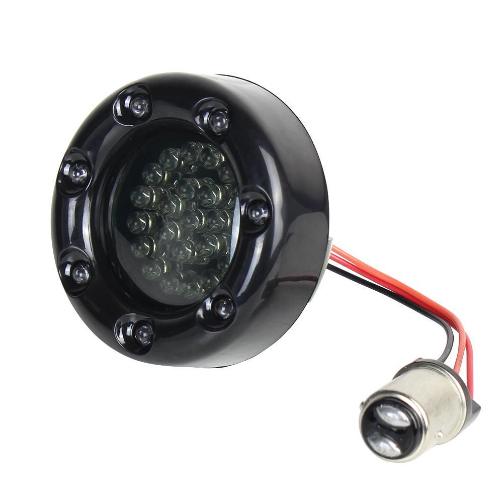 Eagle Lights 2” Infinity Beam Front and Rear (1157) LED Turn Signal Kit w/ Running LED Light Ring Covers for Harley-Davidson® Motorcycles