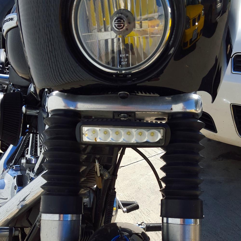 Eagle Lights Elite Series 6" LED Light Bar with Plug and Play Harness for Harley-Davidson® Softail and Dyna Models - 2500Lm, Flood Pattern - Harness Included