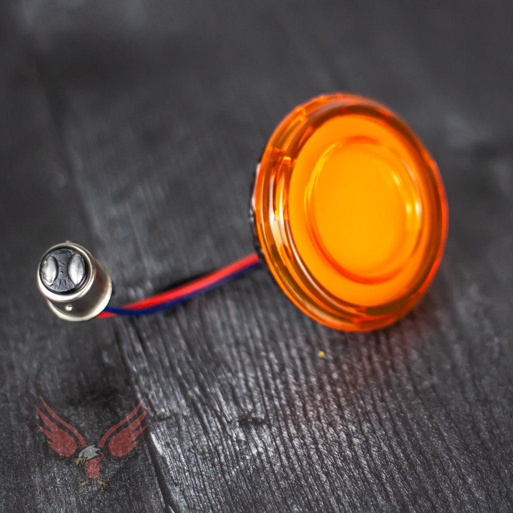 Eagle Lights HALOS 2" Front LED Turn Signals for Harley-Davidson® Motorcycles with Amber Running Light