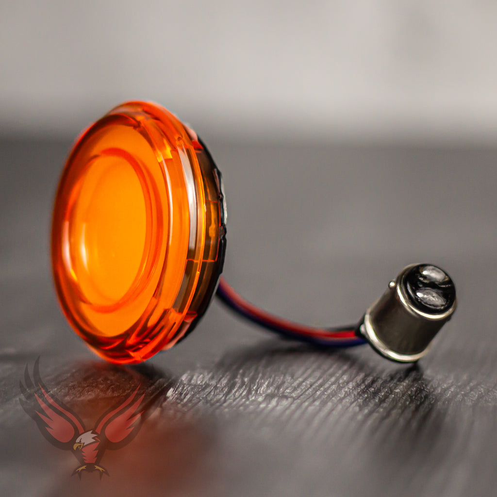 Eagle Lights HALOS 2" Front LED Turn Signals for Harley-Davidson® Motorcycles with Amber Running Light