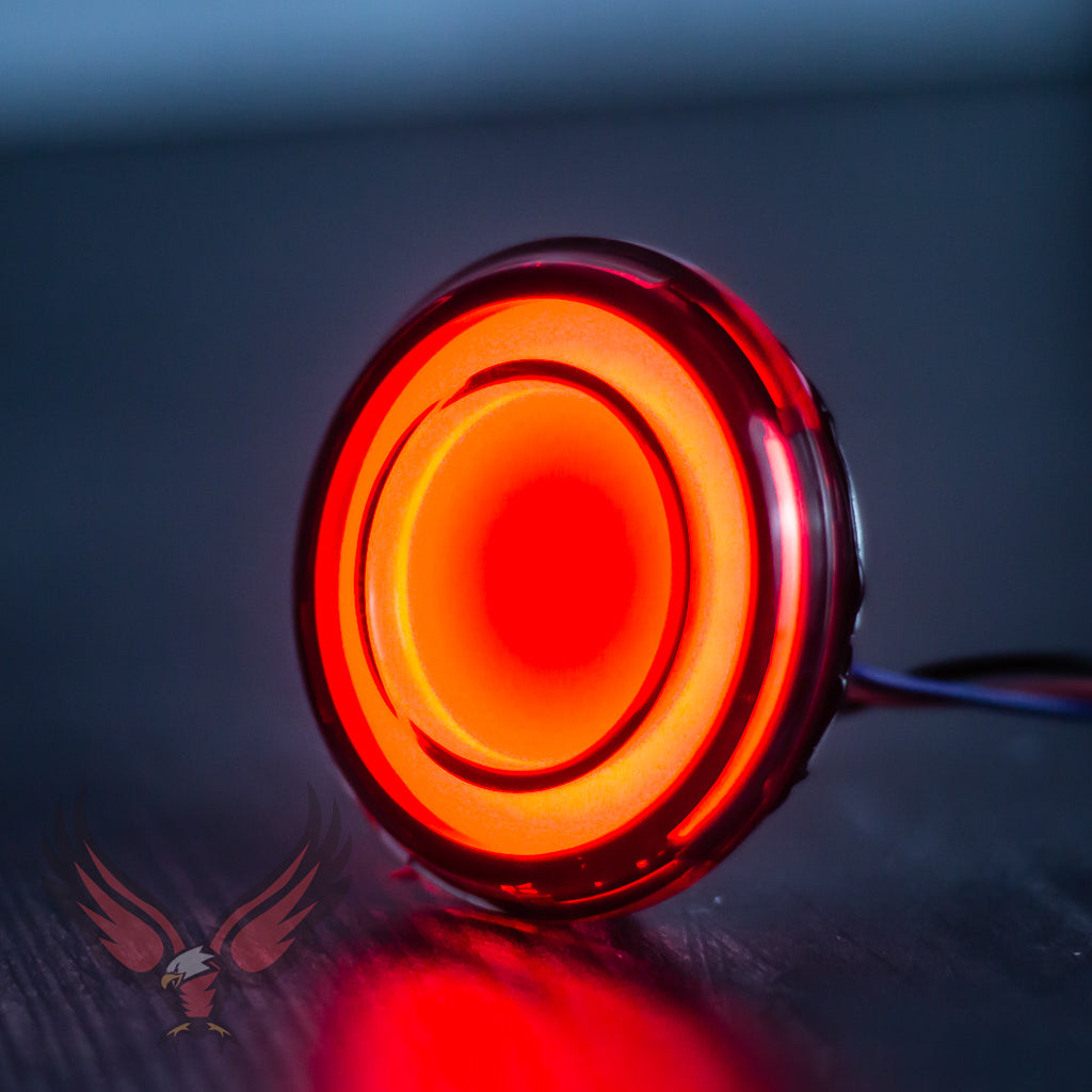 Eagle Lights HALOS 2" Rear LED Turn Signals for Harley-Davidson® Motorcycles - 1157 Base / Red Lens