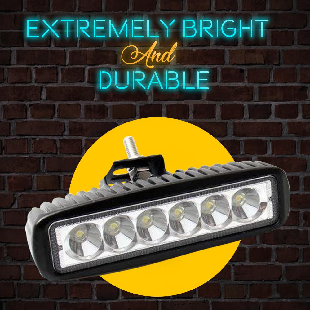 Eagle Lights Elite Series 6" LED Light Bar for Harley-Davidson® Softail and Dyna Models - 2500Lm, Flood Pattern