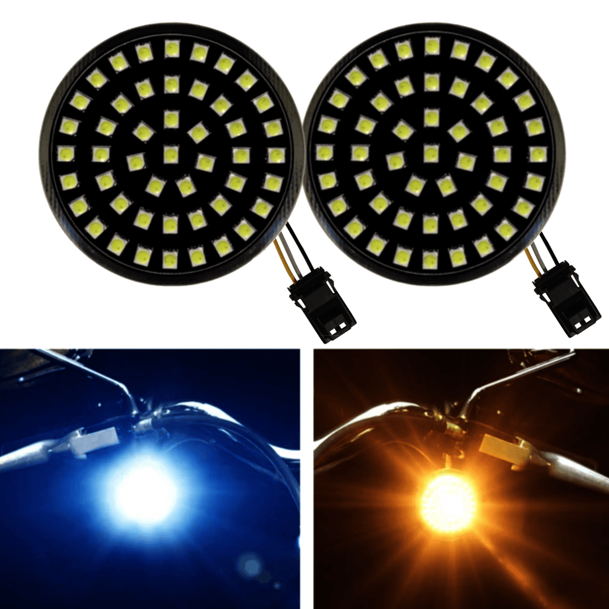 Eagle Lights Generation II Midnight Edition Front LED Turn Signals for 2016+ CVO Harley-Davidson® Models