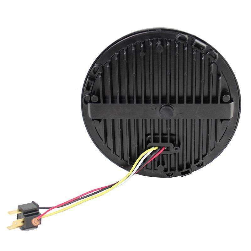 7” Halo & DRL LED Headlights - Eagle Lights 7" SLIM LINE Multi LED Projection Headlight - Black - Fits All 7" Harley Davidson And Indian Headlight Buckets