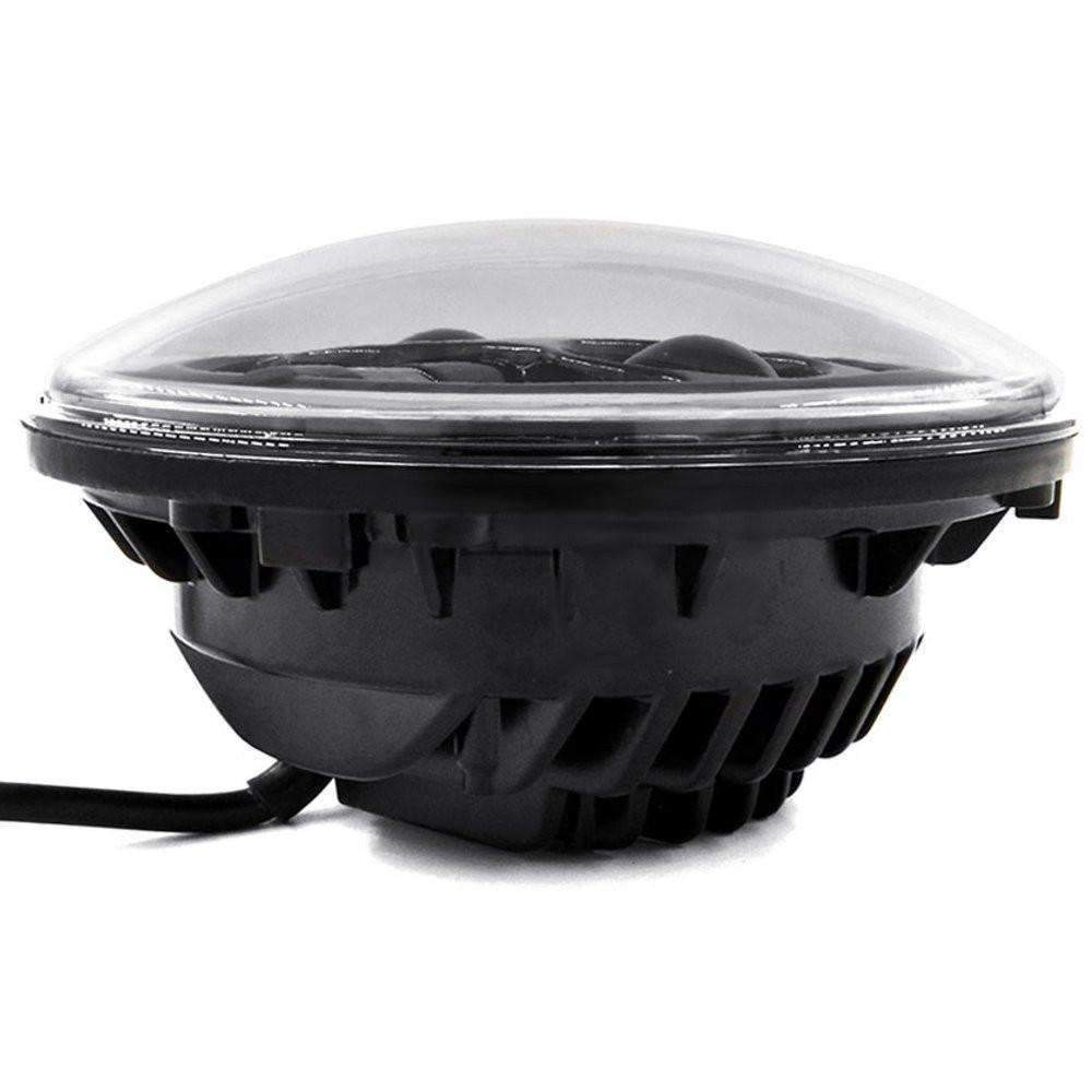 7” Halo LED Headlight Kits - Eagle Lights 7" LED Headlight Kit For Jeeps With White LED Halo Rings - Double Pack*