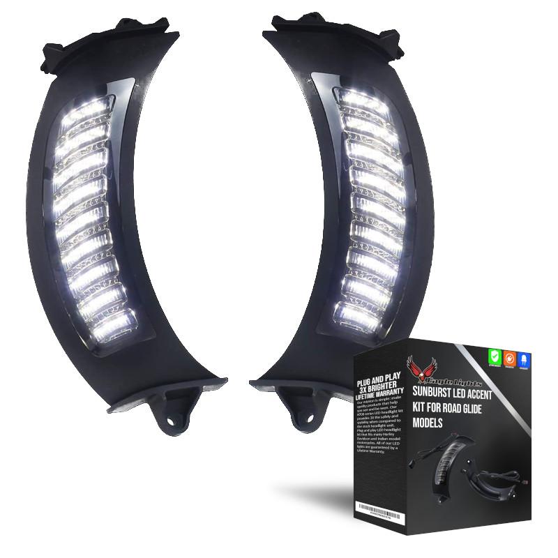 Eagle Lights Vent Insert Midnight Edition LED Running Lights and Turn Signals for Harley-Davidson® Road Glide Motorcycles
