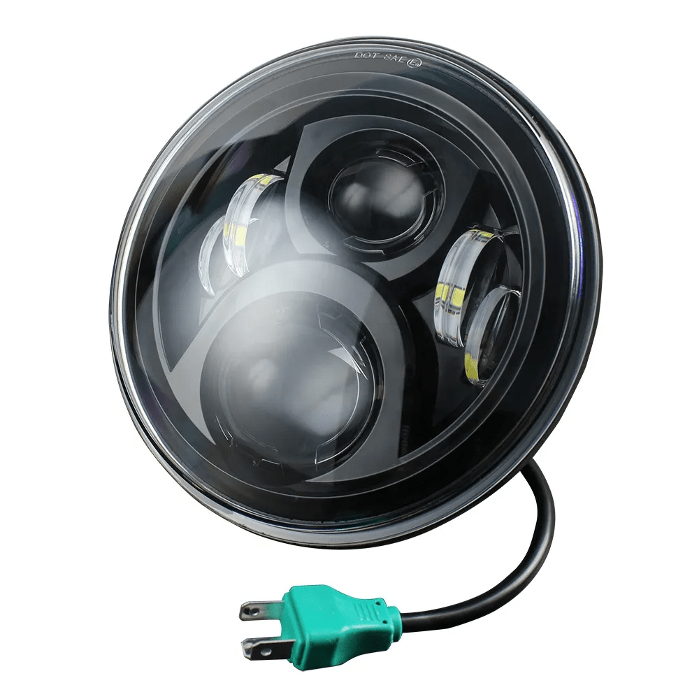 Eagle Lights 7" LED Headlight and 4.5" LED Passing Light Kit for Harley-Davidson® and Indian® - Generation II / Black