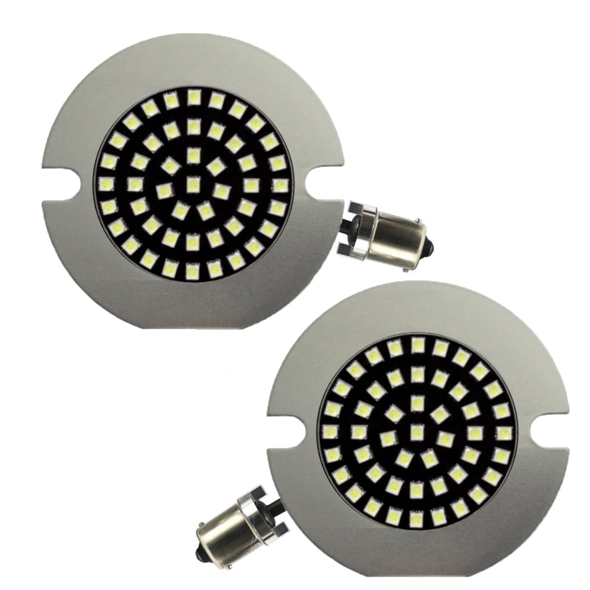 Eagle Lights Midnight Edition 3 1/4" LED Rear Turn Signals For Harley-Davidson® Motorcycles - Flat Style / 1156 Base