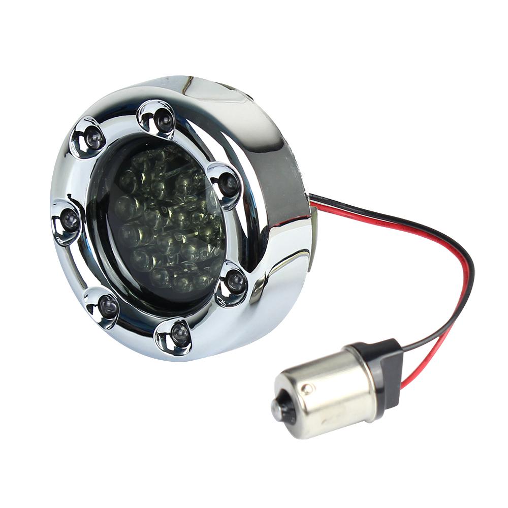 Eagle Lights 2” Infinity Beam Front and Rear (1156) LED Turn Signal Kit w/ Running LED Light Ring Covers for Harley-Davidson® Motorcycles